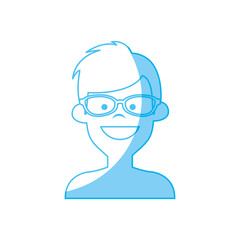 cartoon man icon over white background. vector illustration