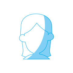 woman with short hair icon over white background. vector illustration
