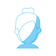 woman avatar icon over white background. vector illustration