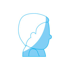 man avatar icon over white background. vector illustration