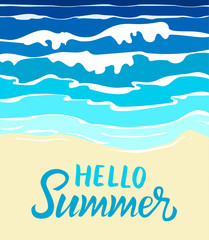 ocean waves and sand beach