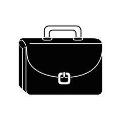 business briefcase icon over white background. vector illustration