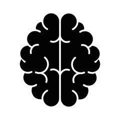 brain icon over white background. vector illustration