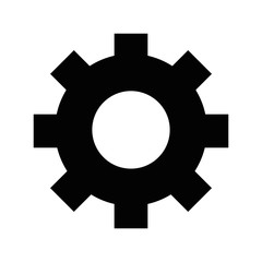 gear wheel icon over white background. vector illustration