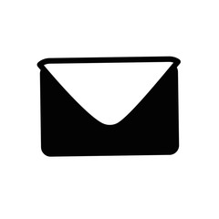 envelope icon over white background. vector illustration