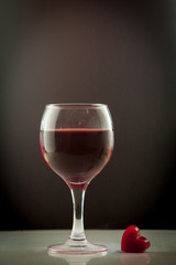 red wine in a glass