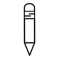pencil utensil icon over white background. vector illustration