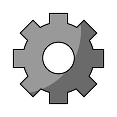 gear wheel icon over white background. vector illustration