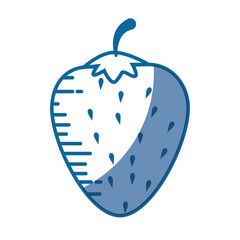 Fototapeta premium strawberry fruit icon over white background. vector illustration