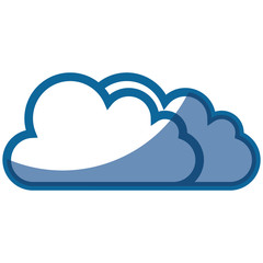 clouds icon over white background. vector illustration