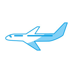 airplane icon over white background. vector illustration