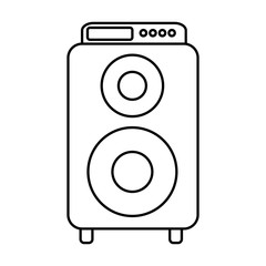 speaker icon over white background. vector illustration