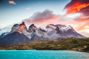 Crédence de cuisine en verre imprimé Amérique centrale Torres del Paine, Patagonie, Chili