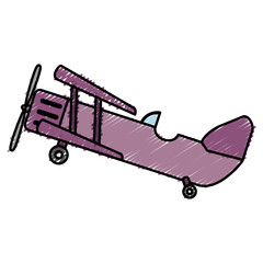 plane icon over white background. vector illustration