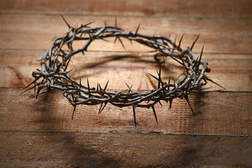 Crown of Thorns on Wood