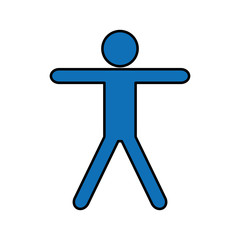 pictogram man icon over white background. vector illustration