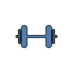 dumbbell icon over whie background. vector illustration
