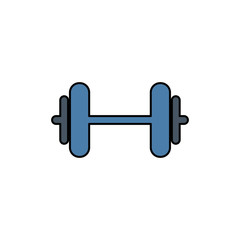 dumbbell icon over whie background. vector illustration
