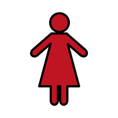 Obraz premium pictogram woman icon over white background. vector illustration