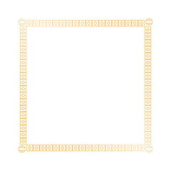 decoration square golden frame design image vector illustration