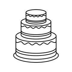 birthday cake icon over white background. vector illustration