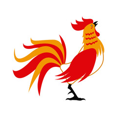 red rooster for chinese celebration. usable for calendar, postcard, poster, and wallpaper. vector illustration