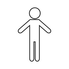 pictogram man icon over white background. vector illustration