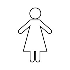 pictogram woman icon over white background. vector illustration