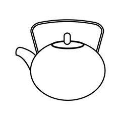 tea pot icon over white background. vector illustration