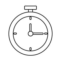 chronometer icon over white background. vector illustration