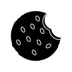 cookie icon over white background. vector illustration