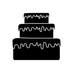 birthday cake icon over white background. vector illustration