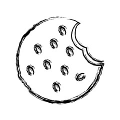 cookie icon over white background. vector illustration