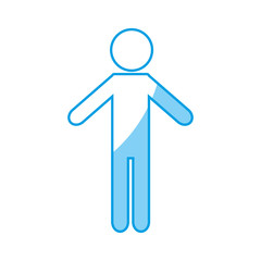 Obraz premium pictogram man icon over white background. vector illustration