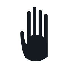 Obraz premium pictogram hand stop signal image vector illustration