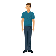 cartoon illustration of a friendly young man in casual clothes