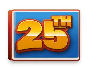 25th celebration event number for poster or invitation