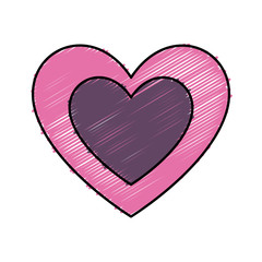 heart icon over white background. vector illustration