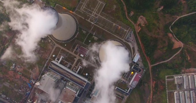 China's thermal power station. Aerial