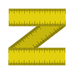 measure tape icon over white background. vector illustration