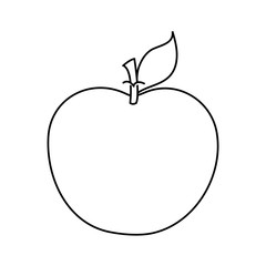 apple fruit icon over white background. vector illustration