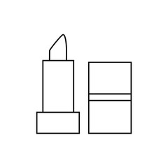lipstick icon over white background. vector illustration