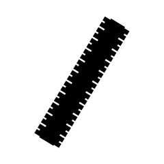 ruler utensil icon over white background. vector illustration