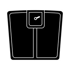 weight scale icon over white background. vector illustration