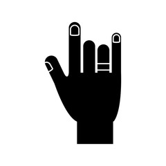 human hand icon over white background. vector illustration