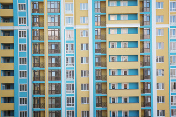 Exterior view of tower block building