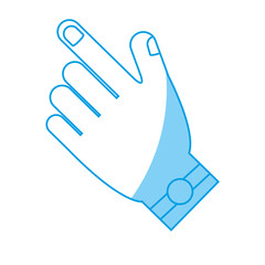 human hand icon over white background. vector illustration