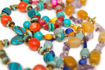 Elegant jewellery isolated on the whtie background