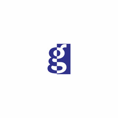 g Letter in square logo vector