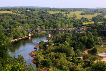 Fototapeta na wymiar Rainbow Bridge Cotter Arkansas